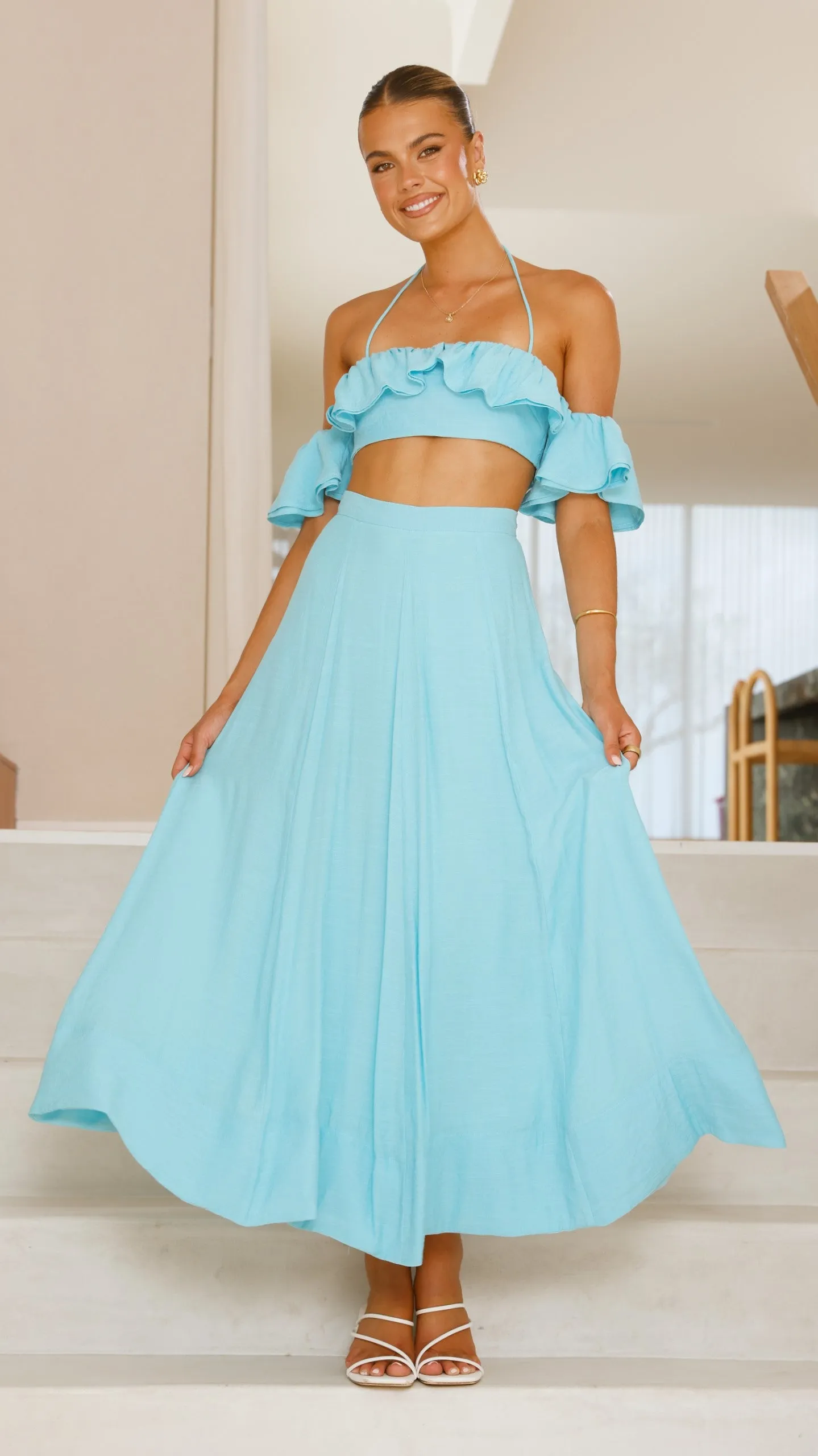 Trista Maxi Skirt - Blue
