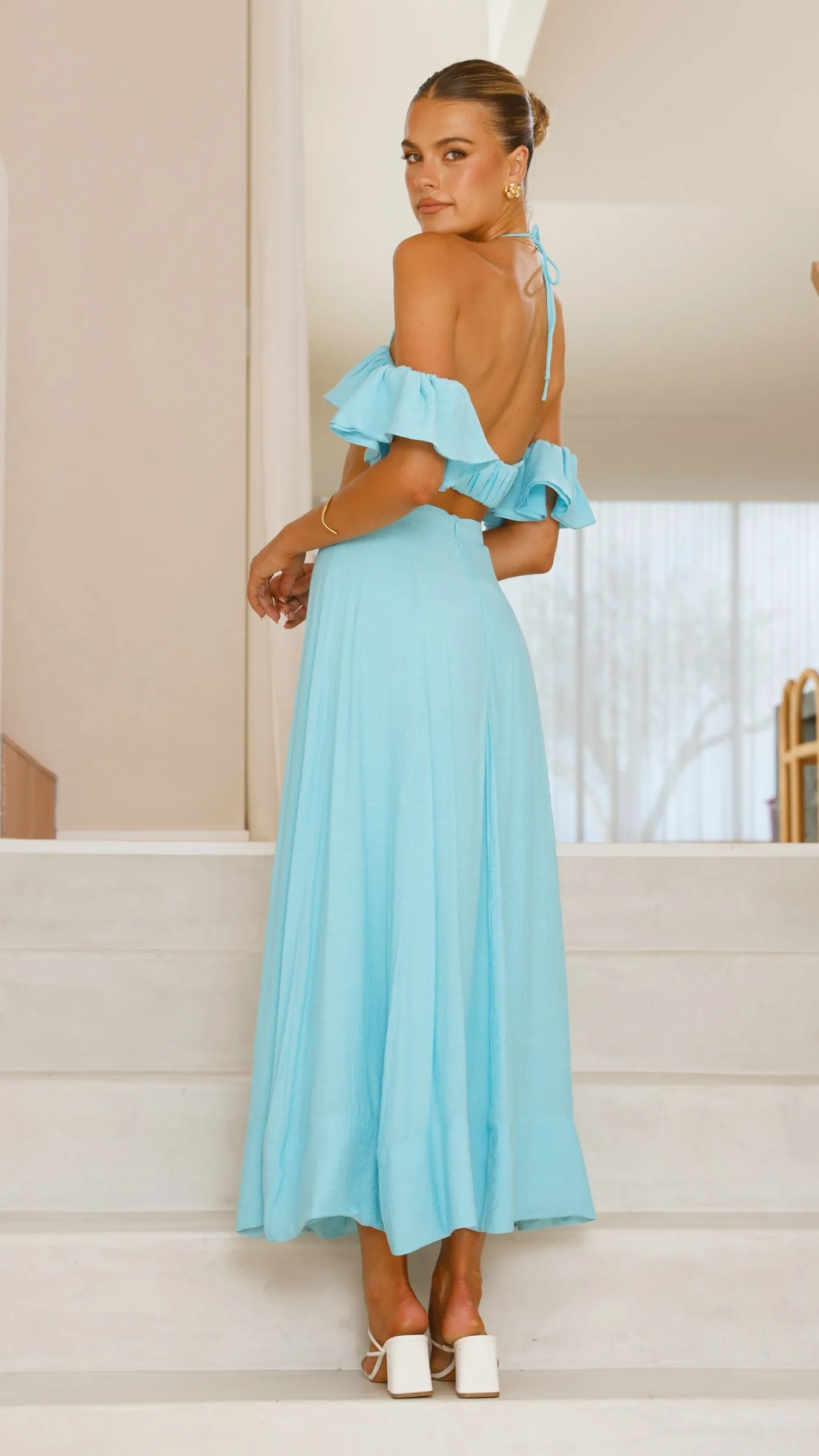 Trista Maxi Skirt - Blue