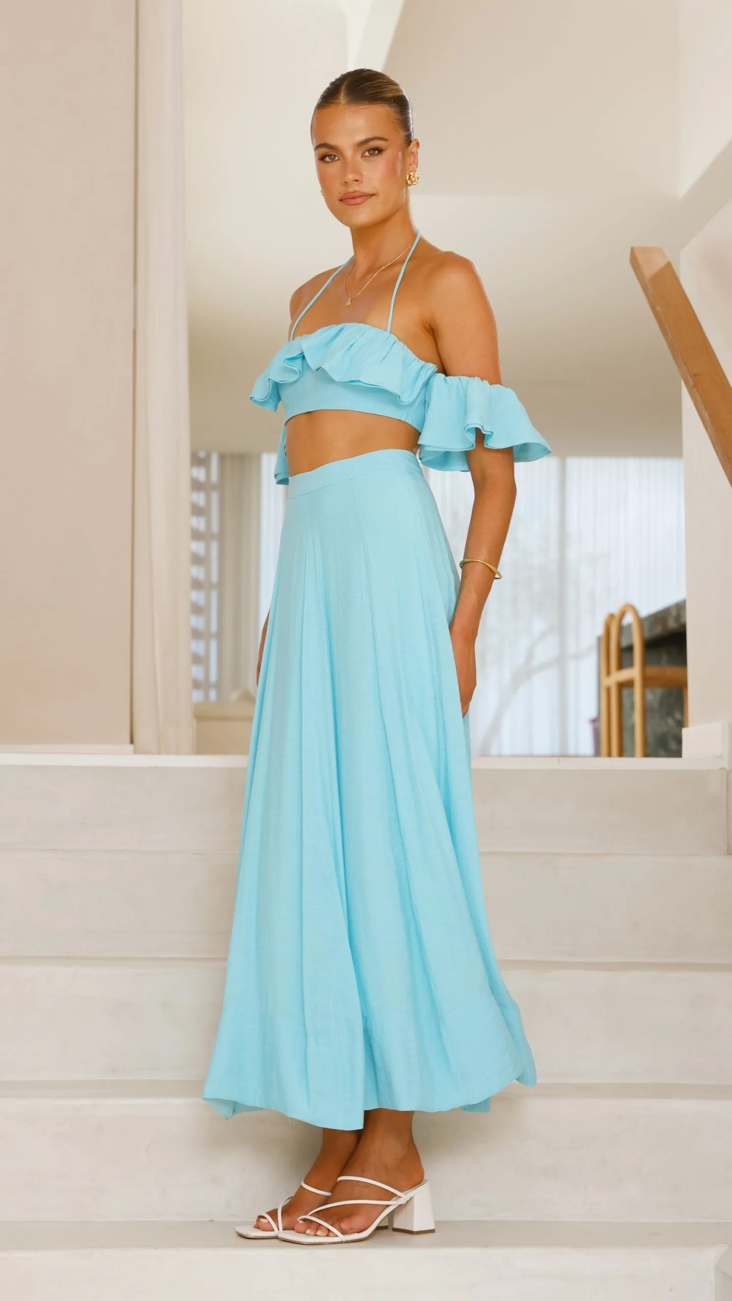 Trista Maxi Skirt - Blue