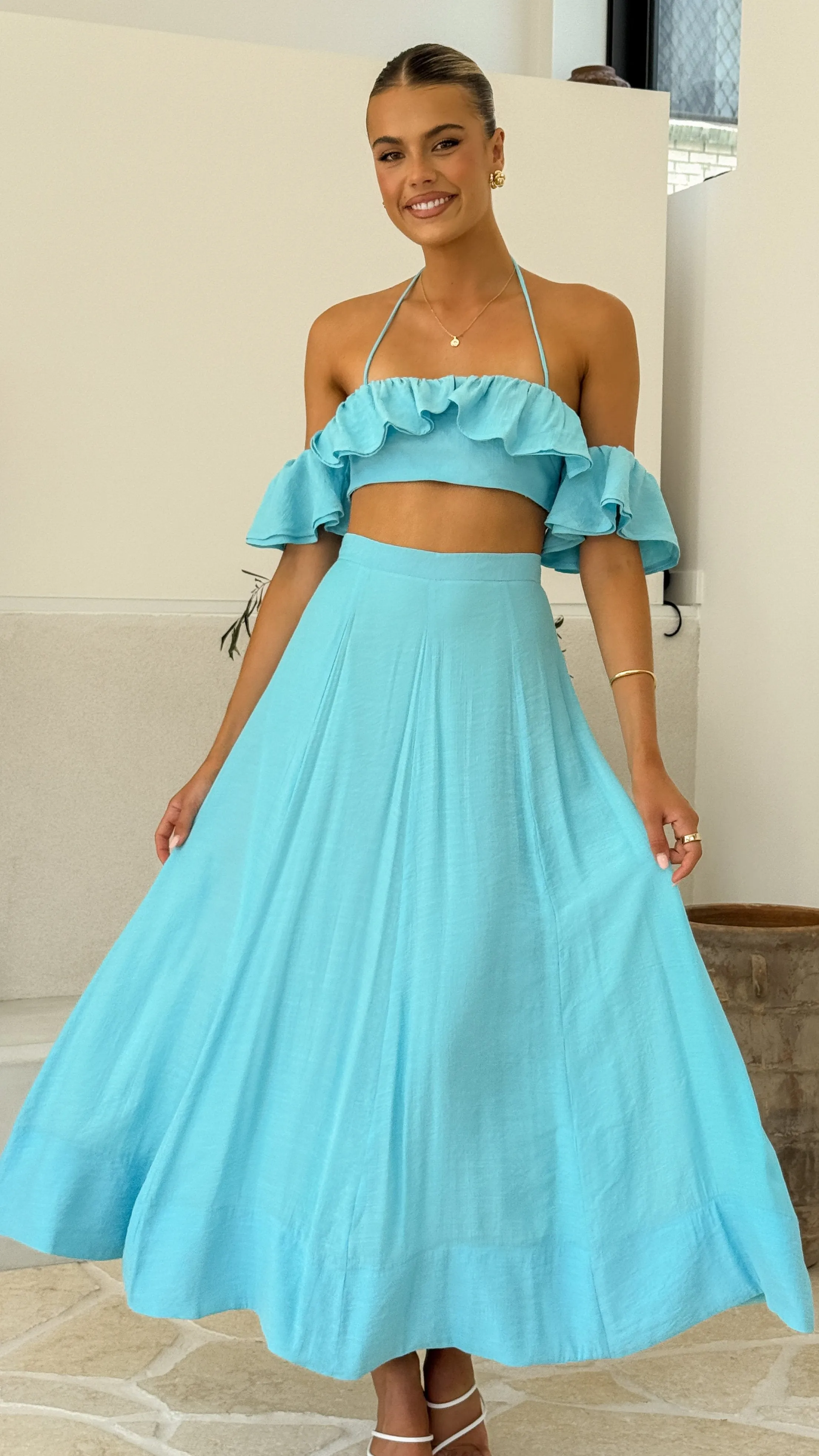 Trista Maxi Skirt - Blue