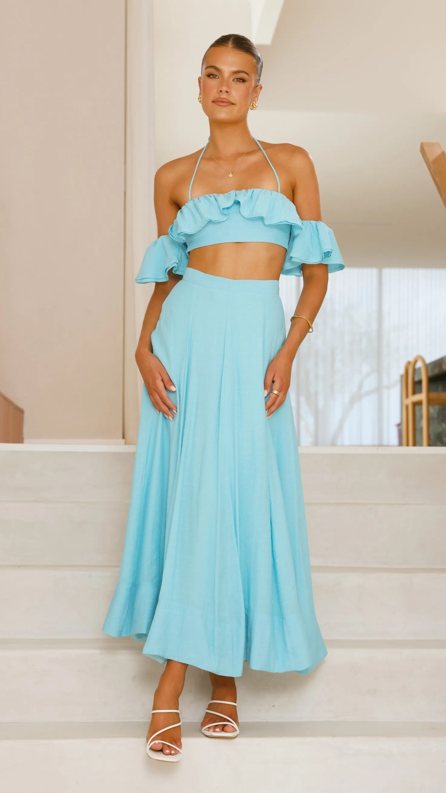 Trista Maxi Skirt - Blue