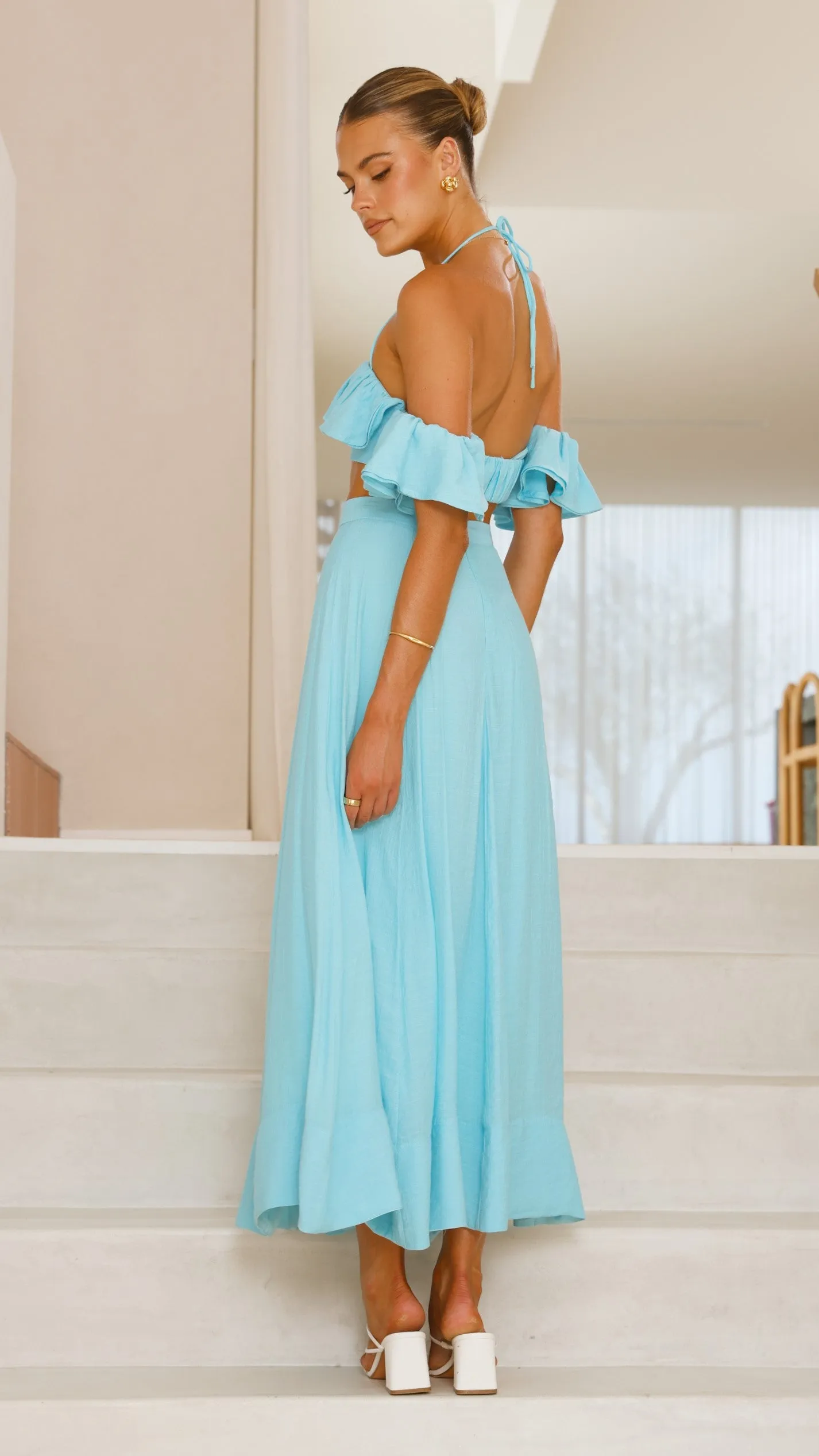 Trista Maxi Skirt - Blue