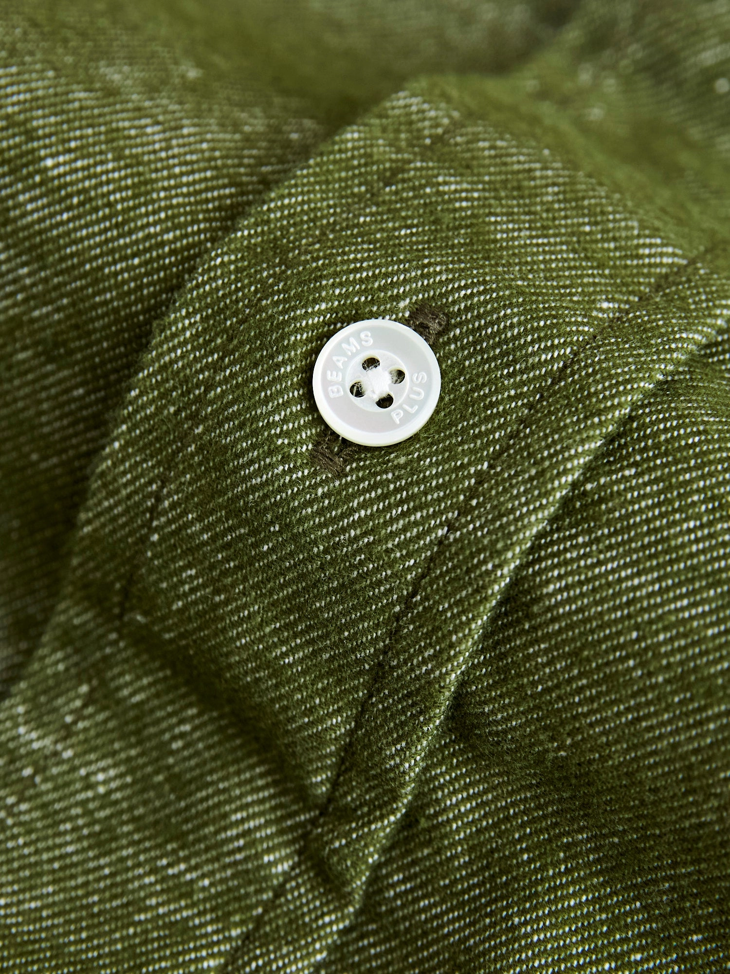 Twill Flannel Button-Down Shirt in Olive