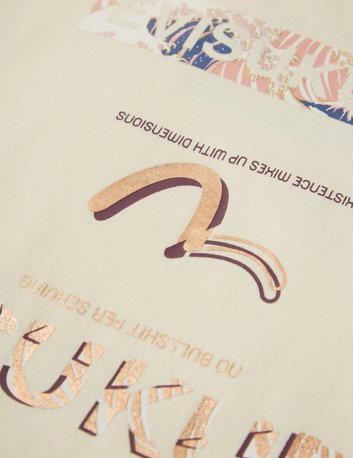 Ukiyo-E Infused Logo Label Print Oversized T-shirt