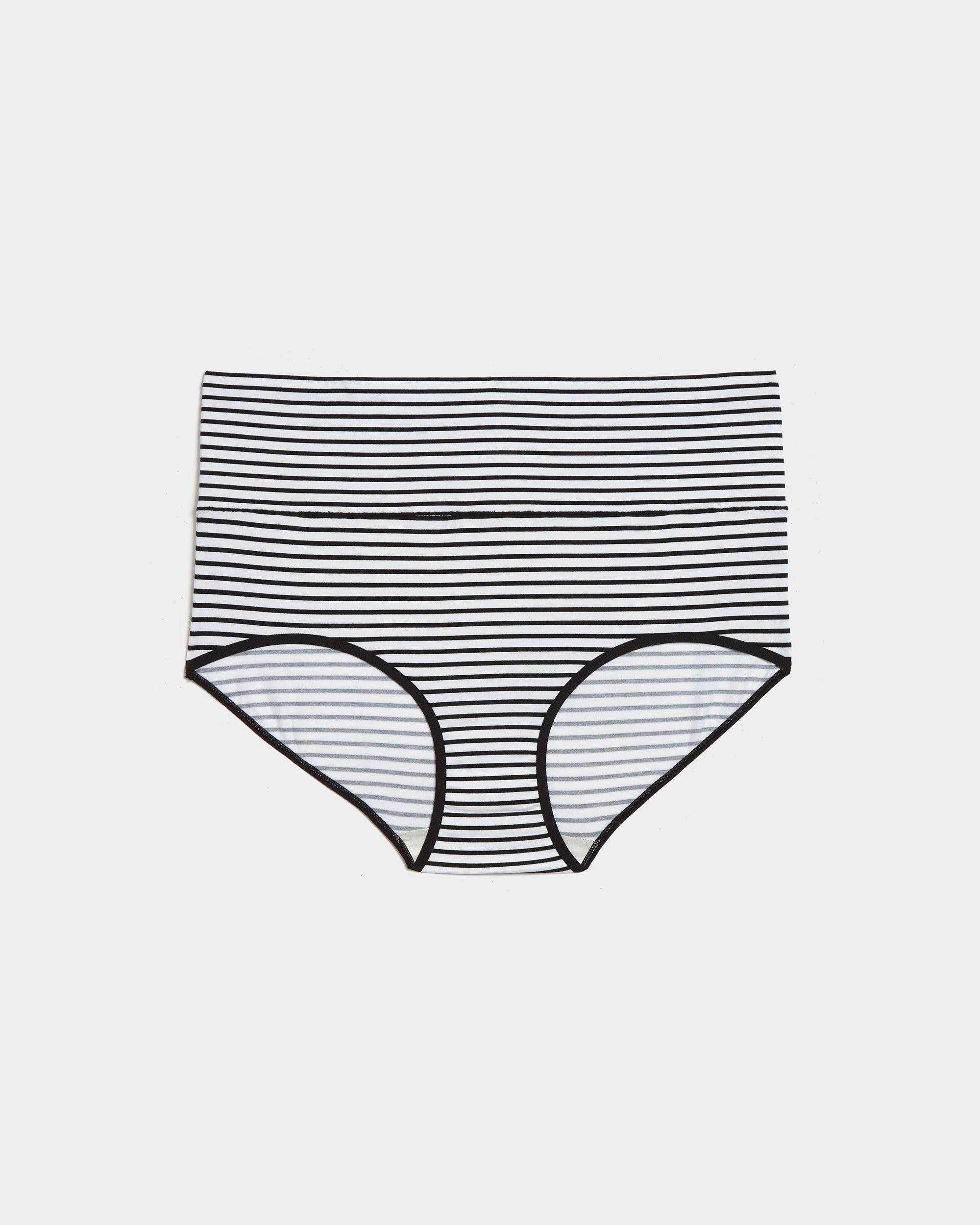 UltimateS Full Coverage High Rise Brief - Black/White Stripe