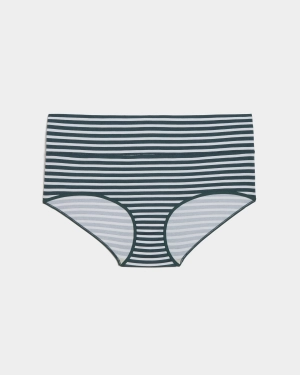 UltimateS Full Coverage High Rise Brief - Deep Sea/White Stripe