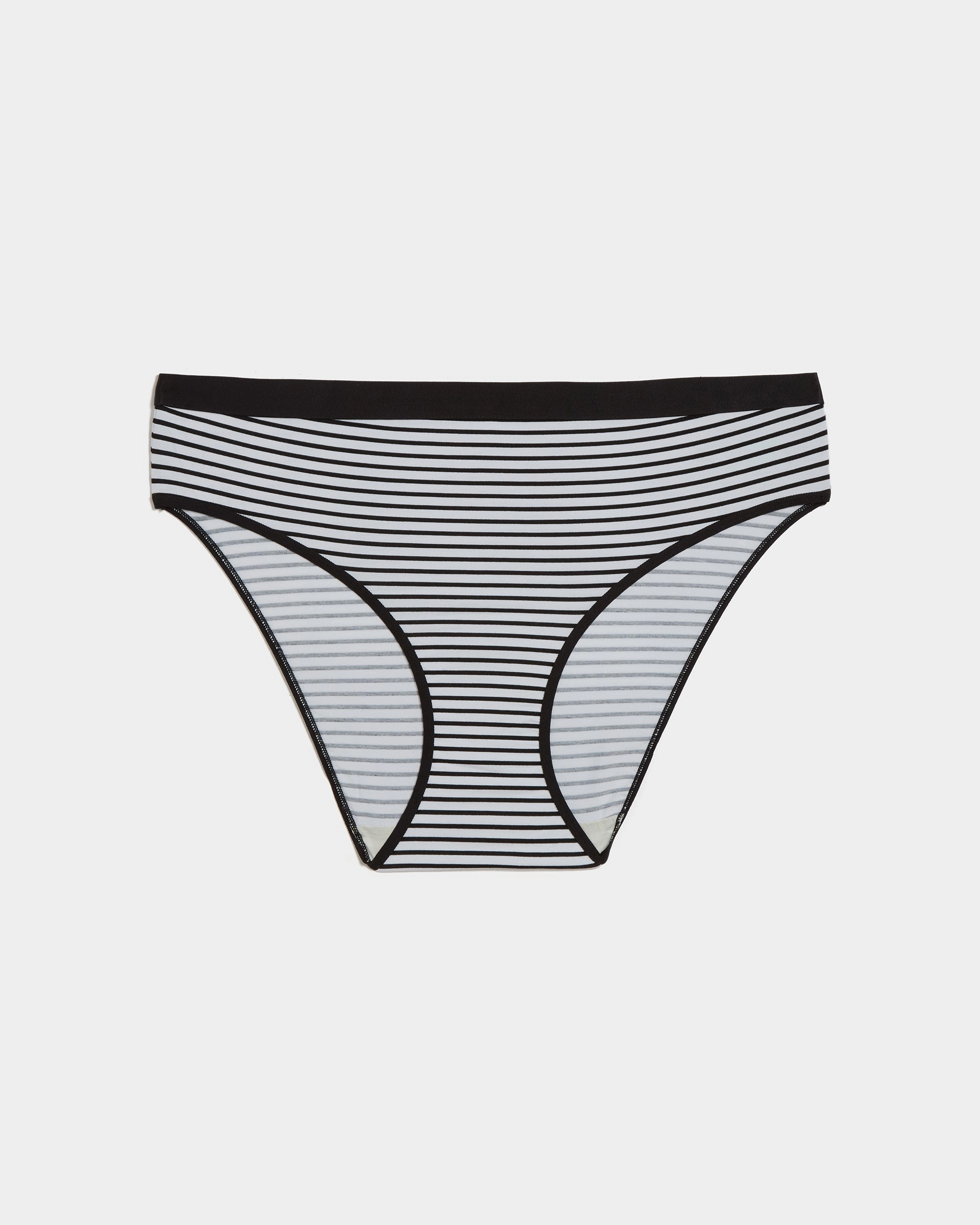 UltimateS Mid Rise Bikini - Black/White Stripe