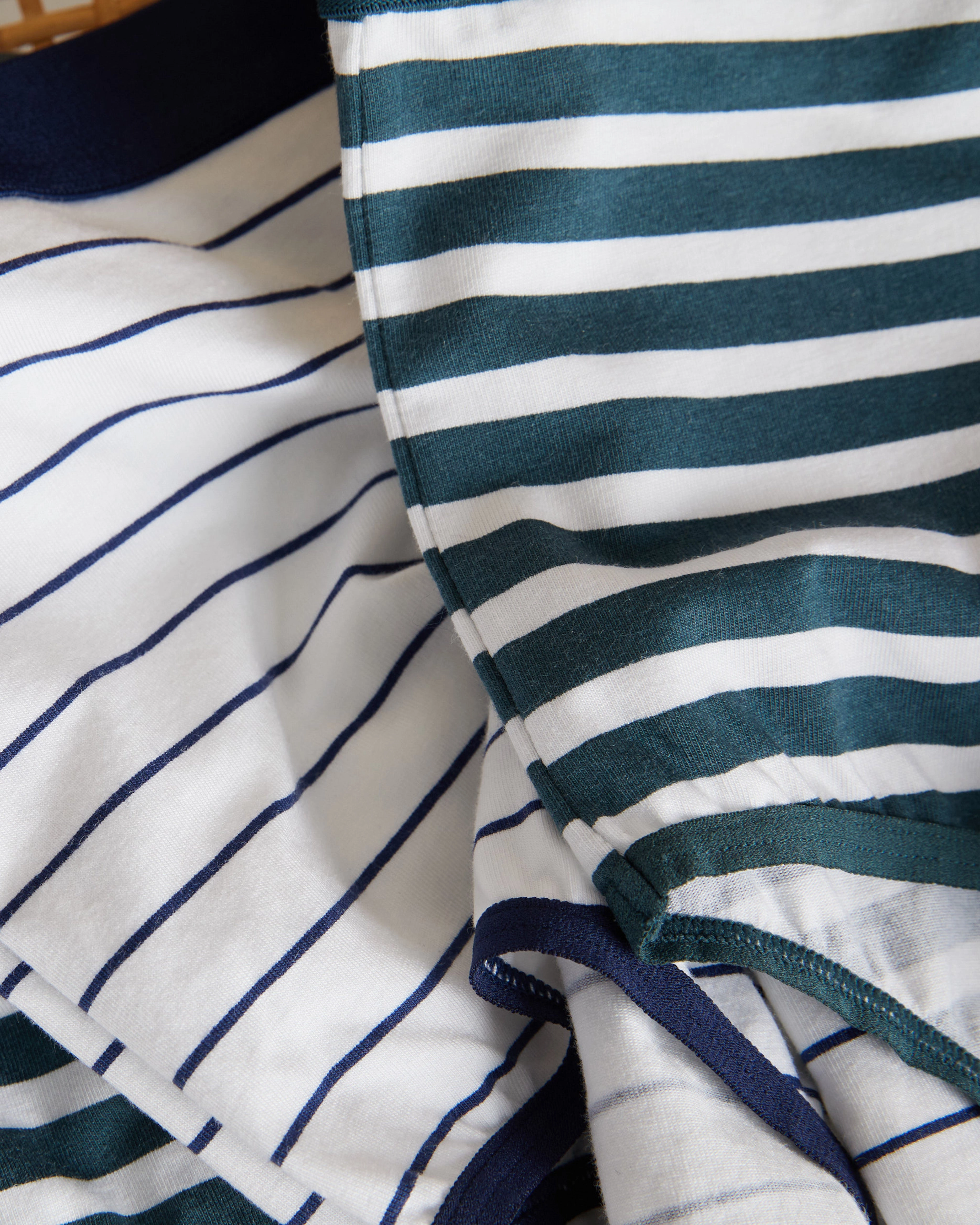 UltimateS Mid Rise Bikini - Deep Sea/White Stripe