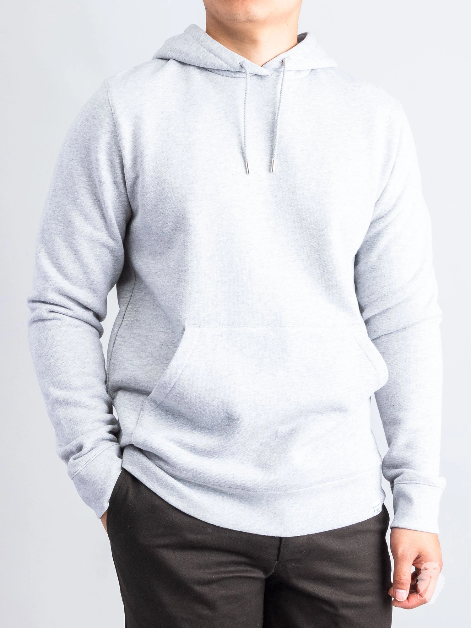 Vagn Pullover Hoodie in Light Grey Melange