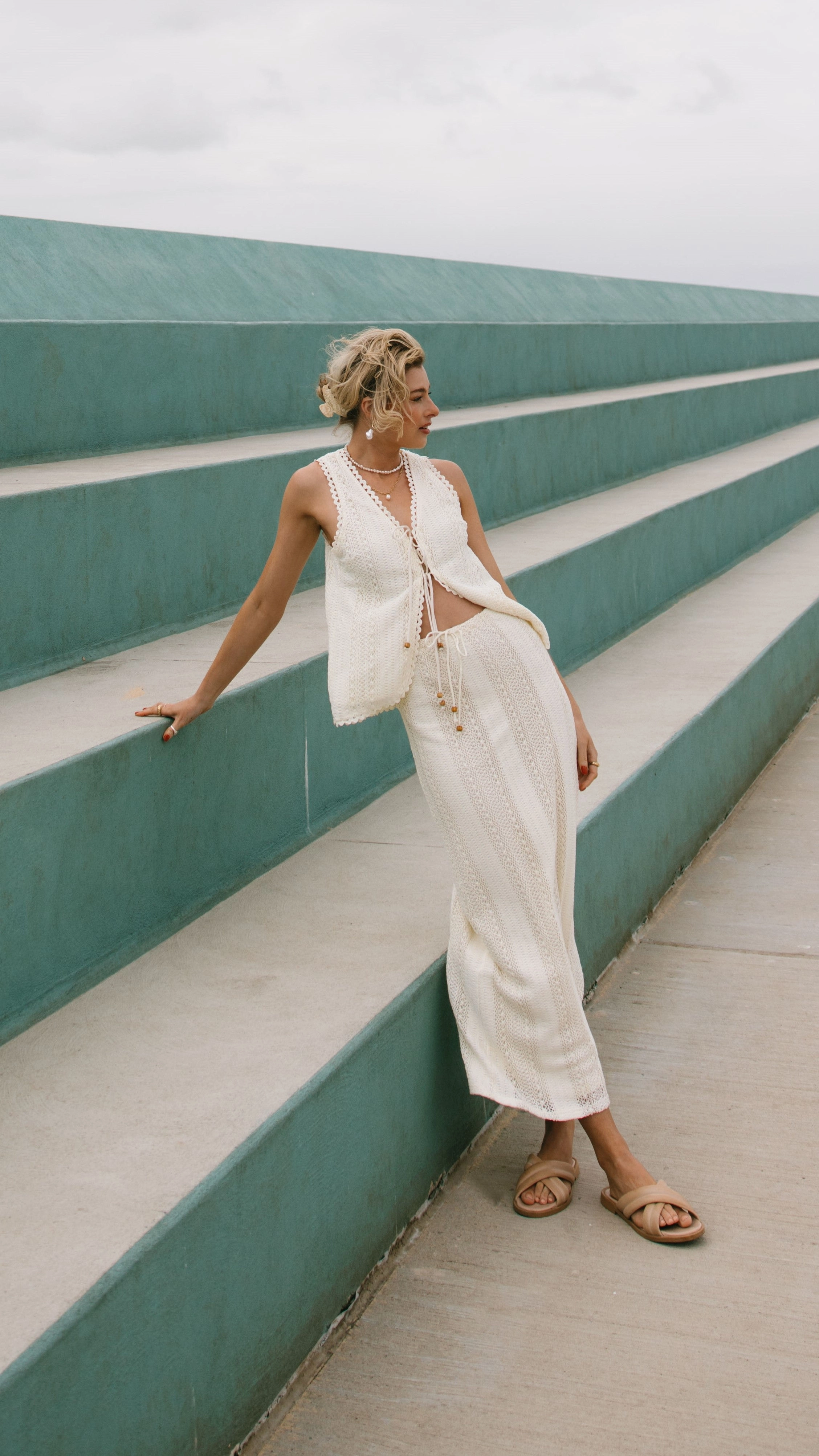 Valonia Maxi Skirt - Beige