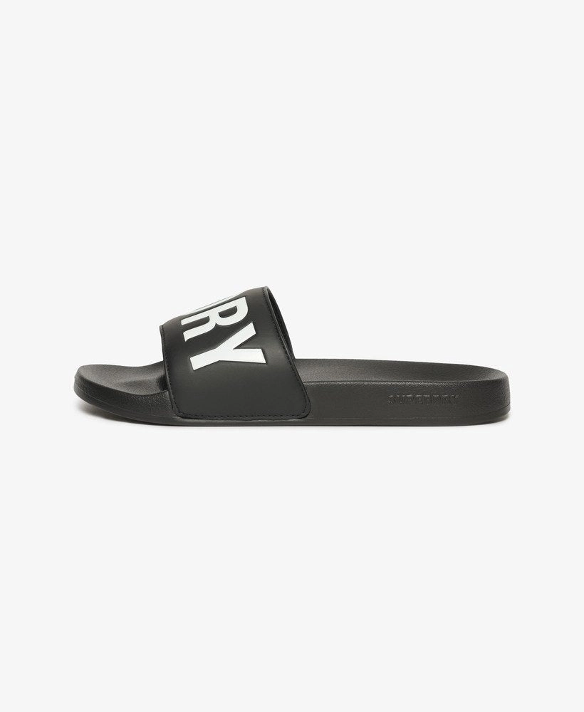 Vegan Core Pool Slides | Black/Optic