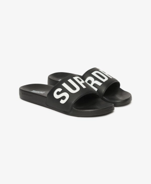 Vegan Core Pool Slides | Black/Optic