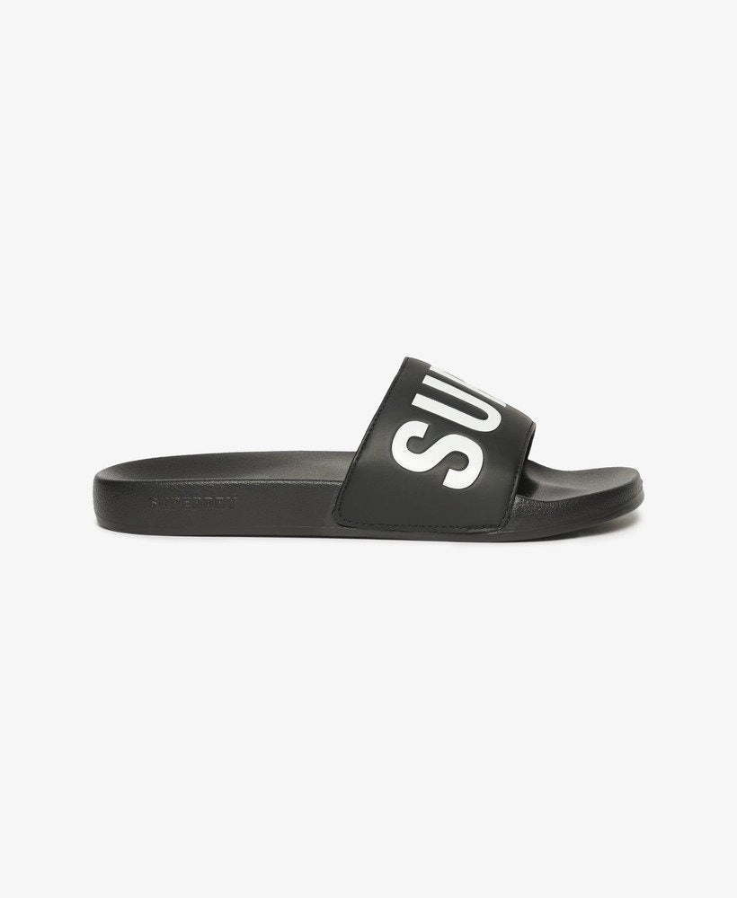 Vegan Core Pool Slides | Black/Optic