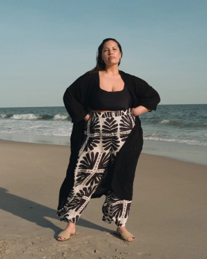 Verbena Voile Pants - Ink Bloom Print