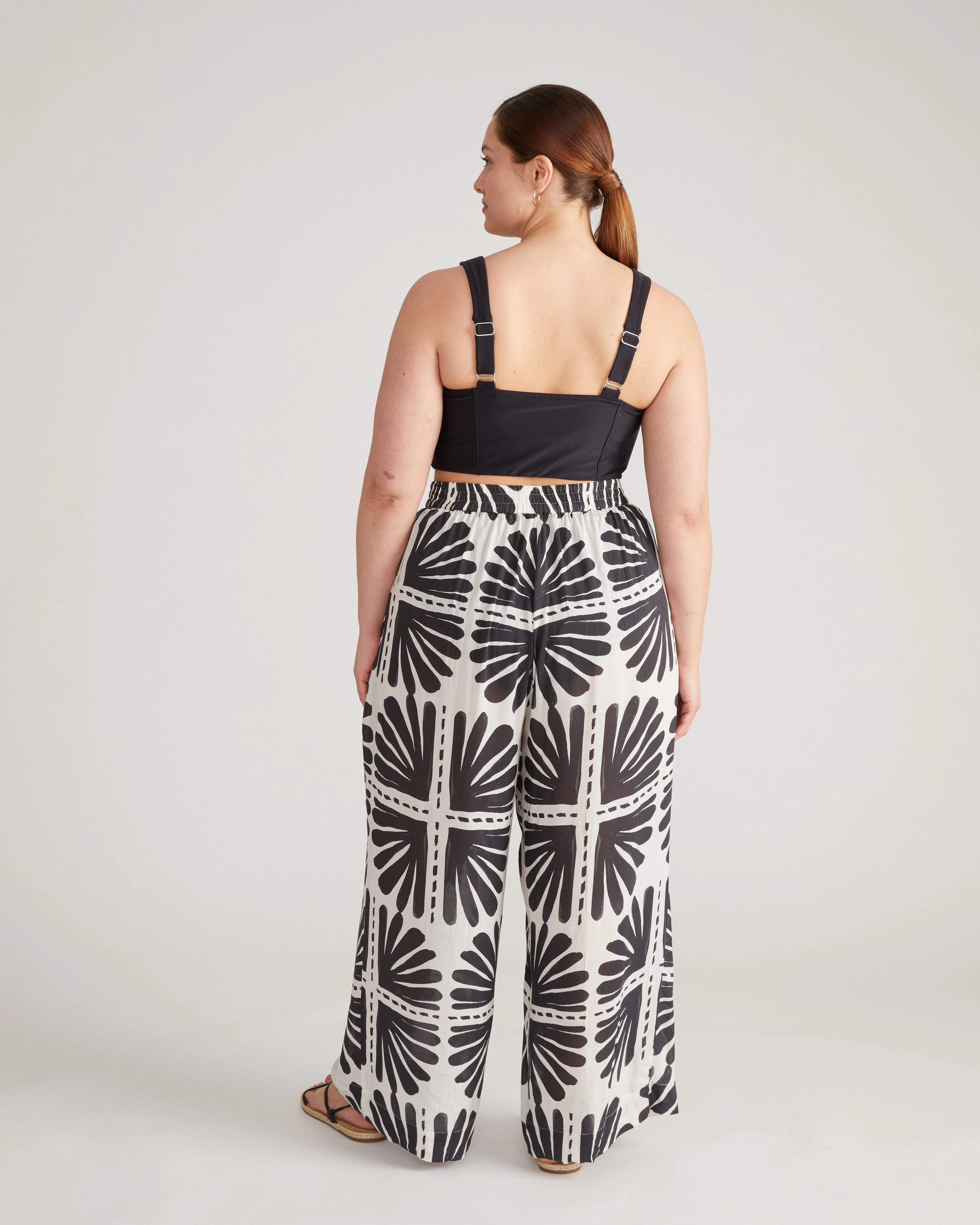 Verbena Voile Pants - Ink Bloom Print