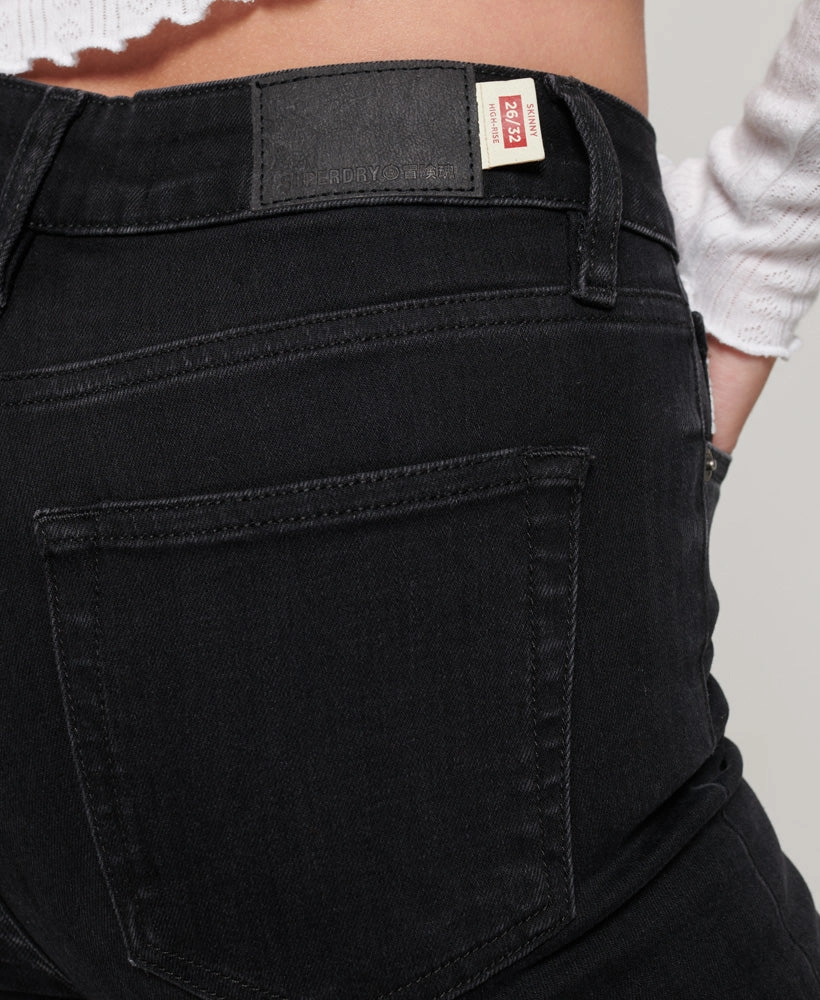 Vintage High Rise Skinny Jeans | Black Rinse 30