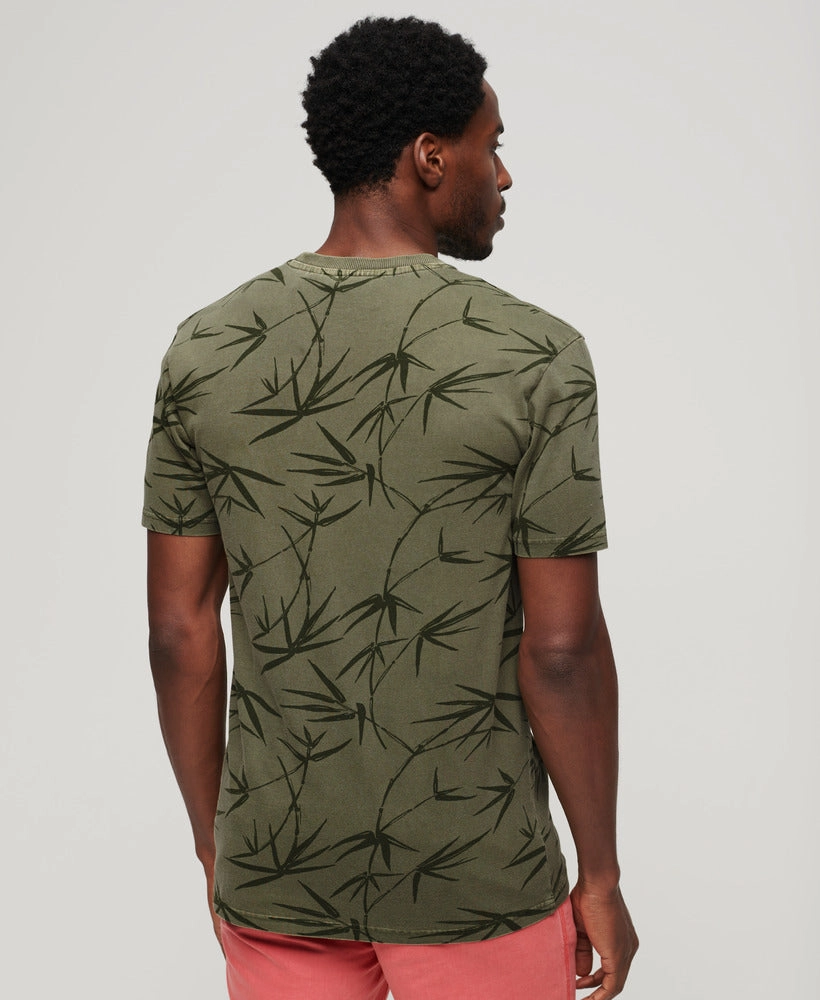 Vintage Overdye Printed Tee | Surplus Goods Olive Green