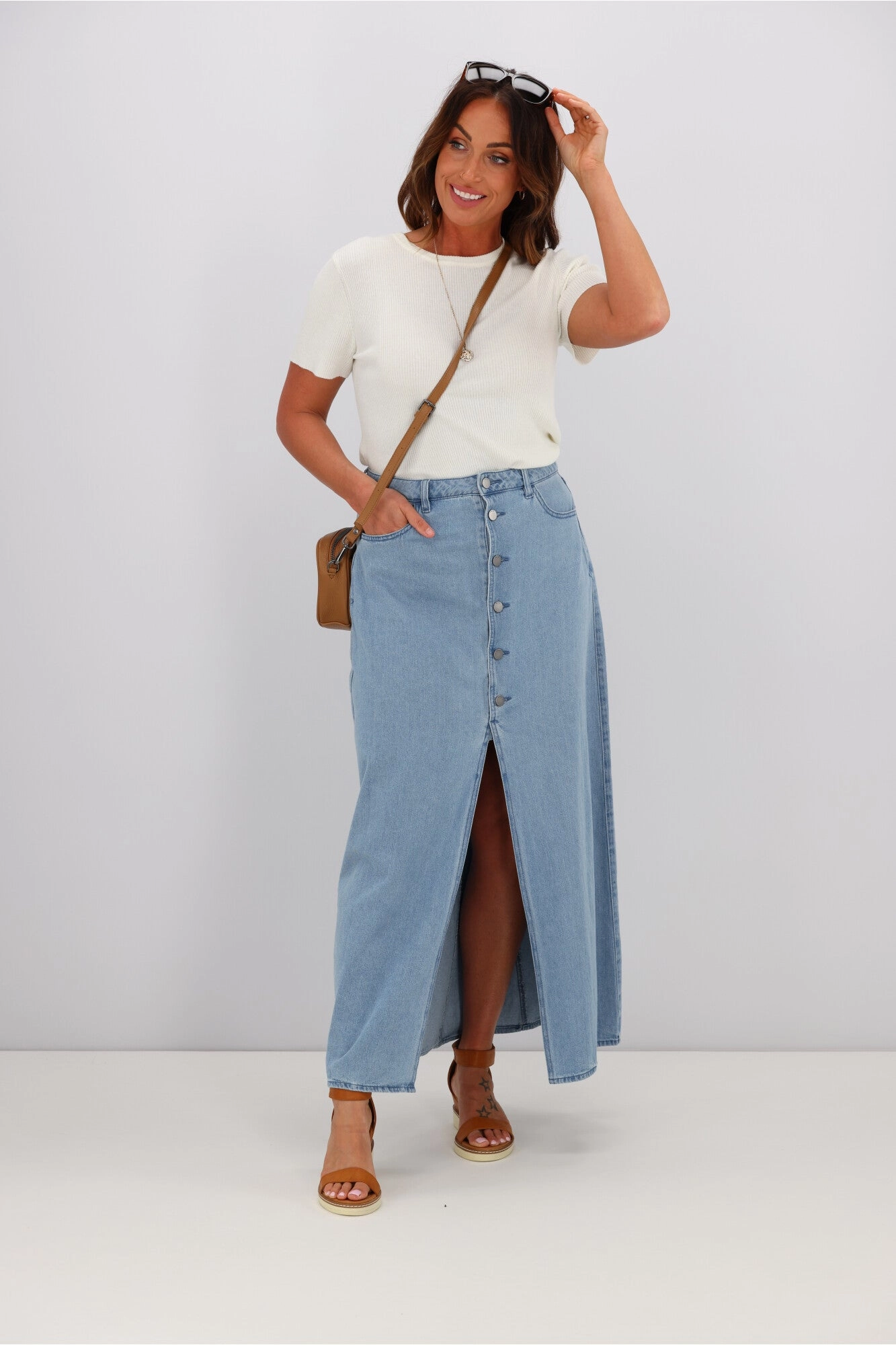 Volcom Chill Trap Skirt Denim Skirt Blue