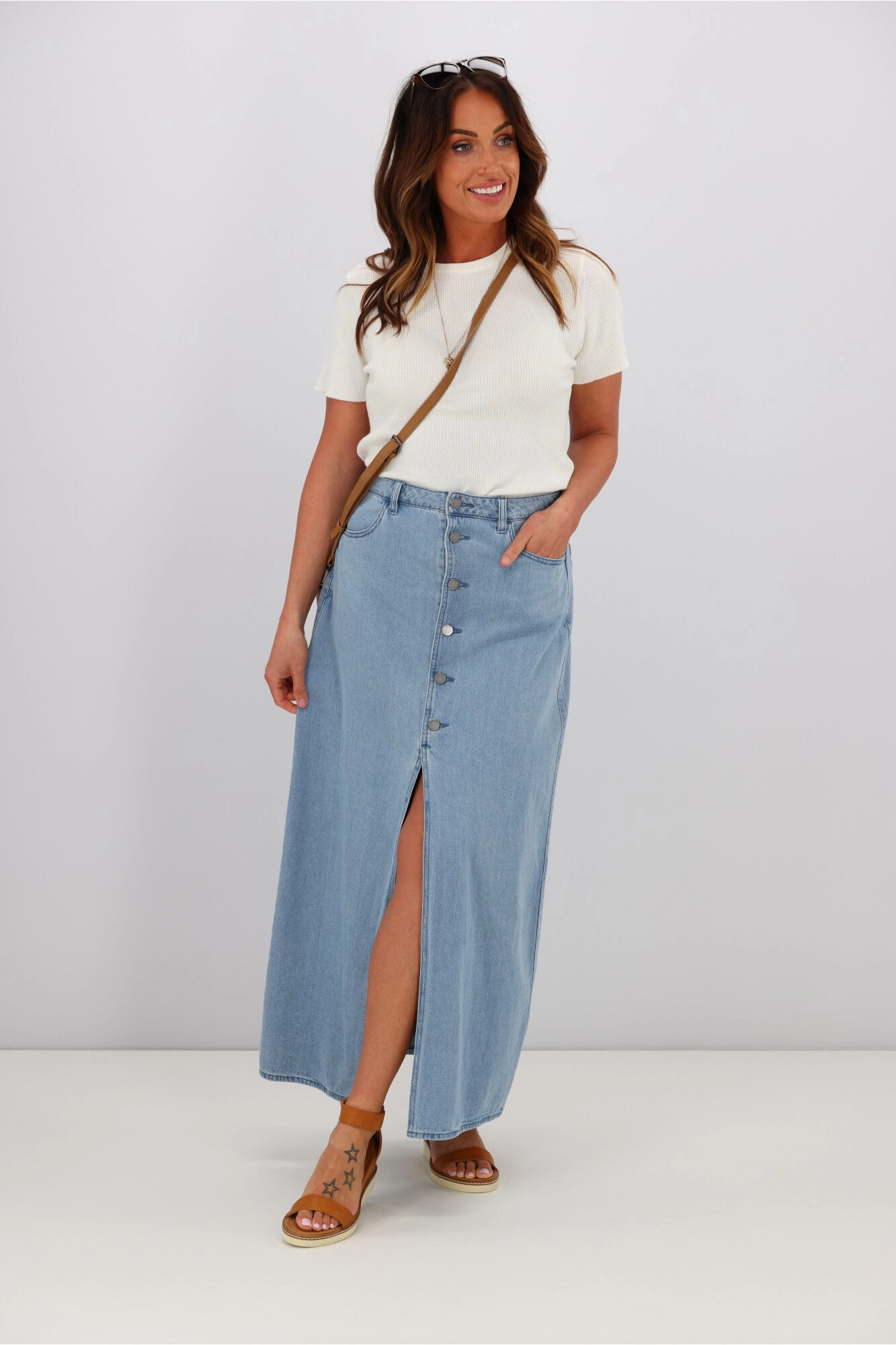 Volcom Chill Trap Skirt Denim Skirt Blue