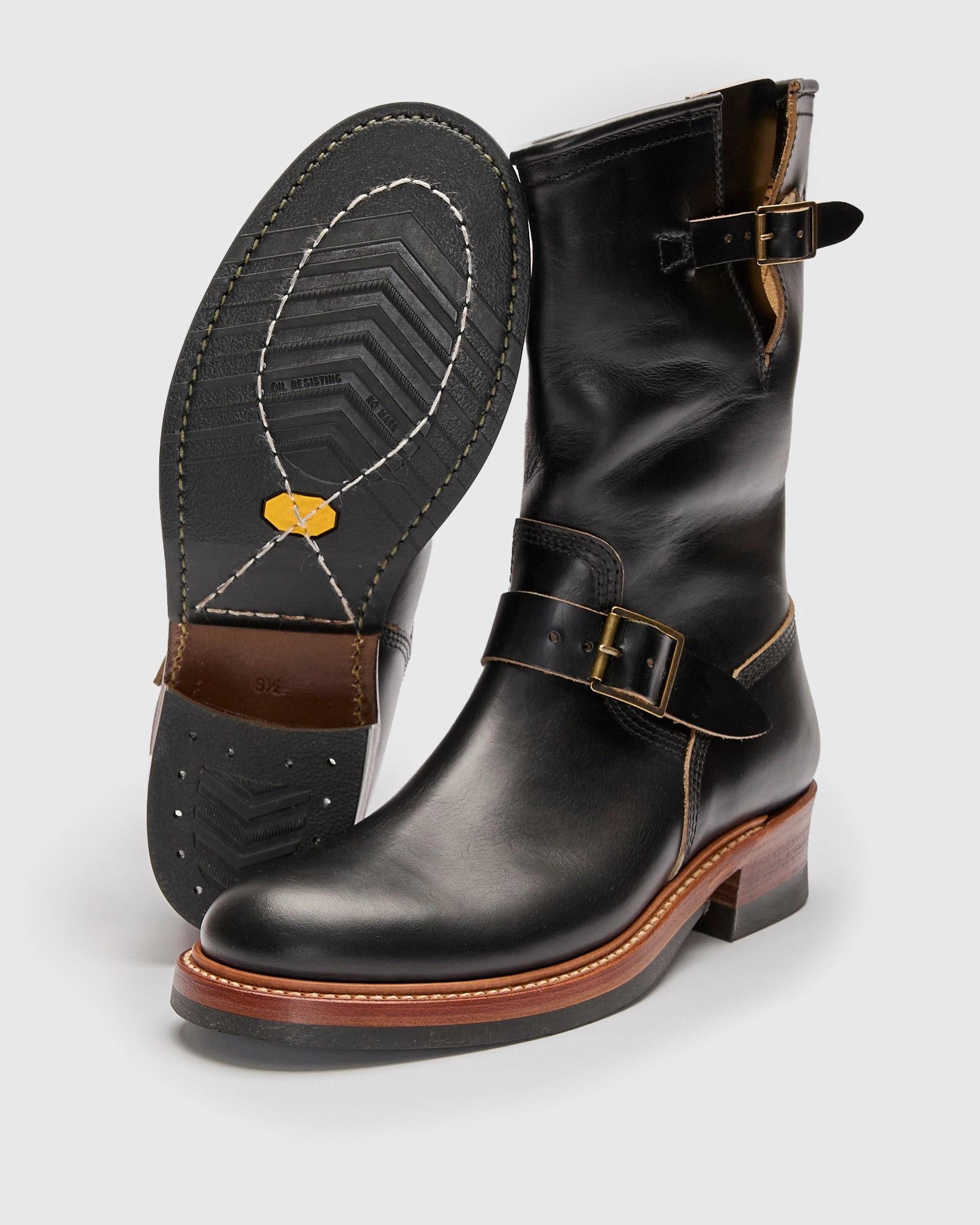 Wabash Engineer Boot in Horween Chromexcel Black
