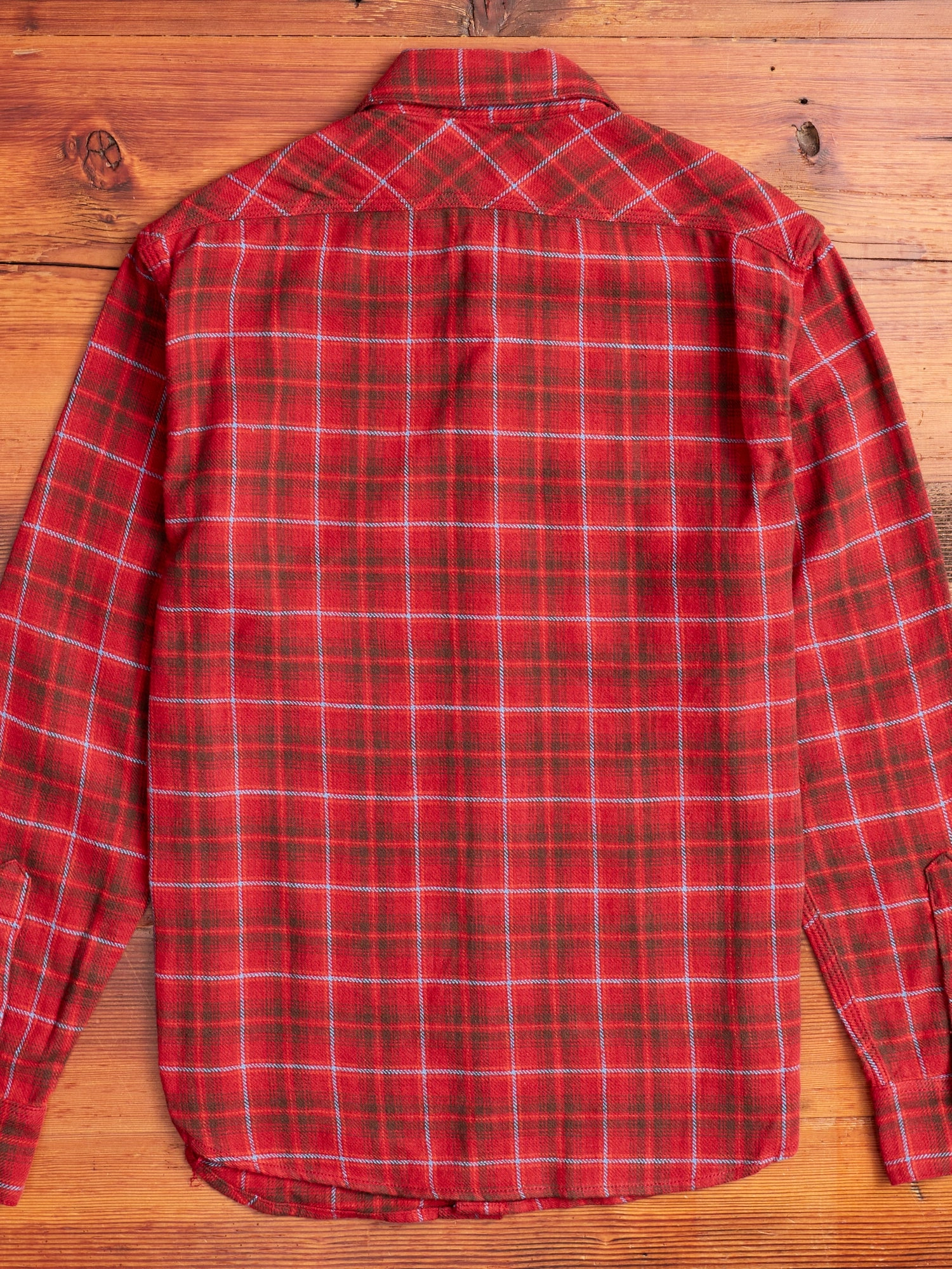Wells Work Shirt in Rust Plaid