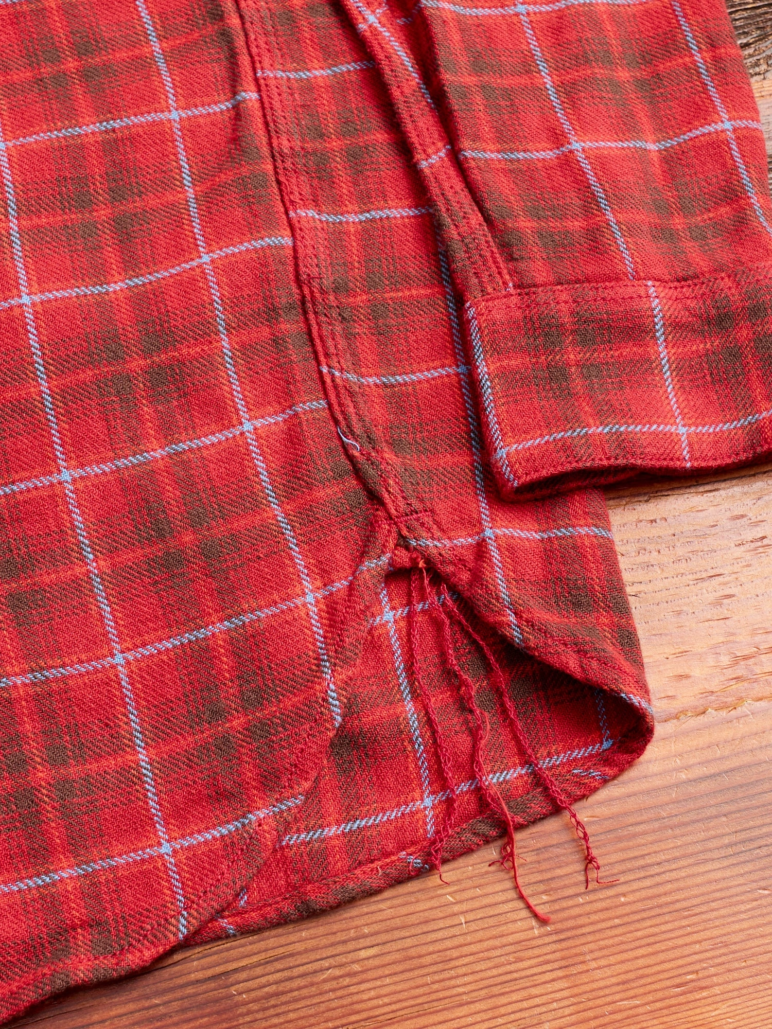Wells Work Shirt in Rust Plaid