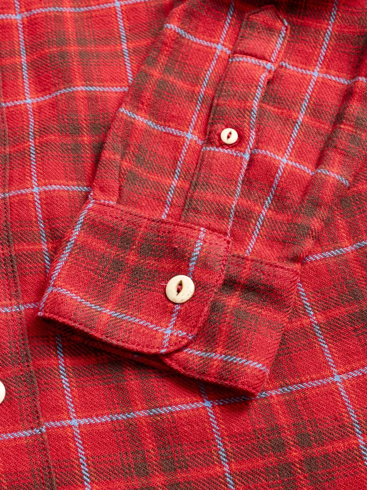 Wells Work Shirt in Rust Plaid