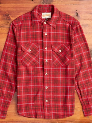 Wells Work Shirt in Rust Plaid