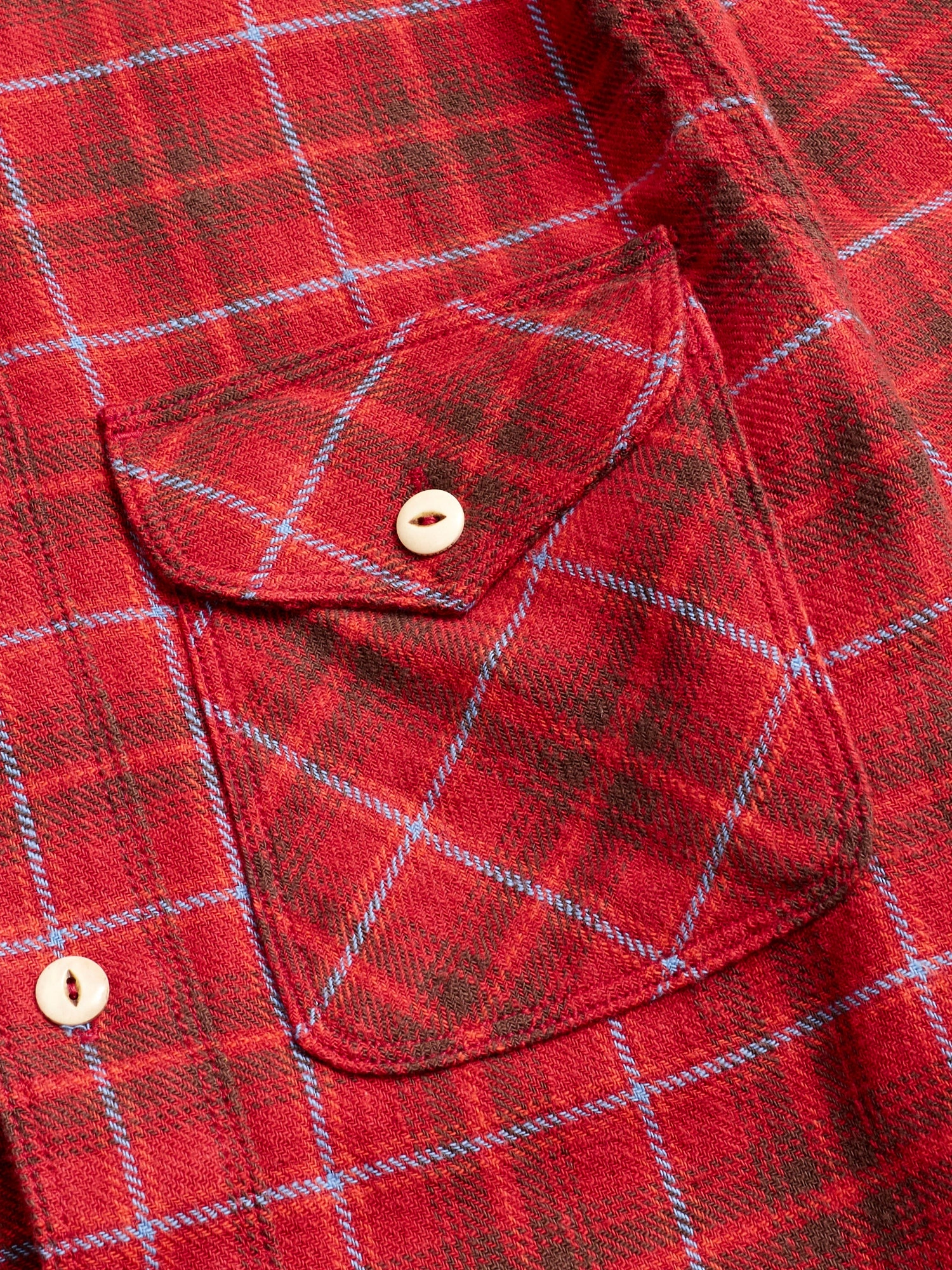 Wells Work Shirt in Rust Plaid