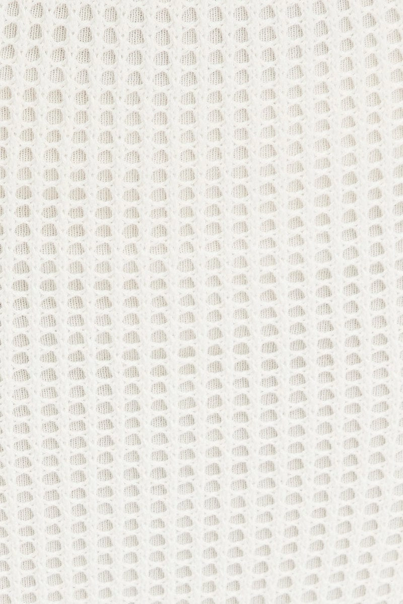 White Knit Skirt Midi Crochet