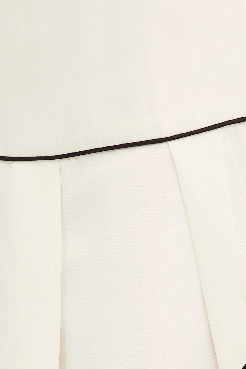 White Pleated Tennis Mini Skort Skirt