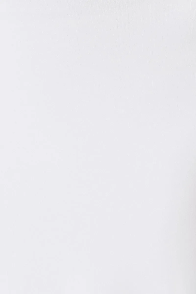 White Supersoft Maxi Skirt Side Split