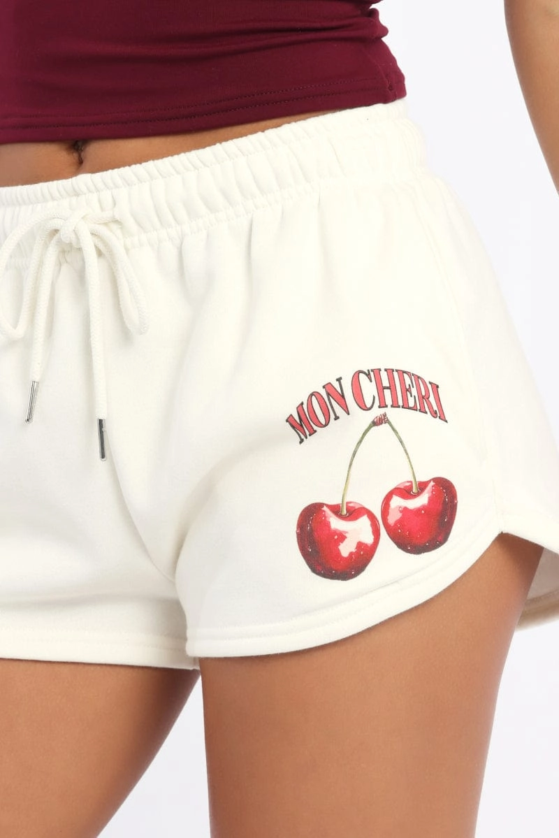 White Track Shorts