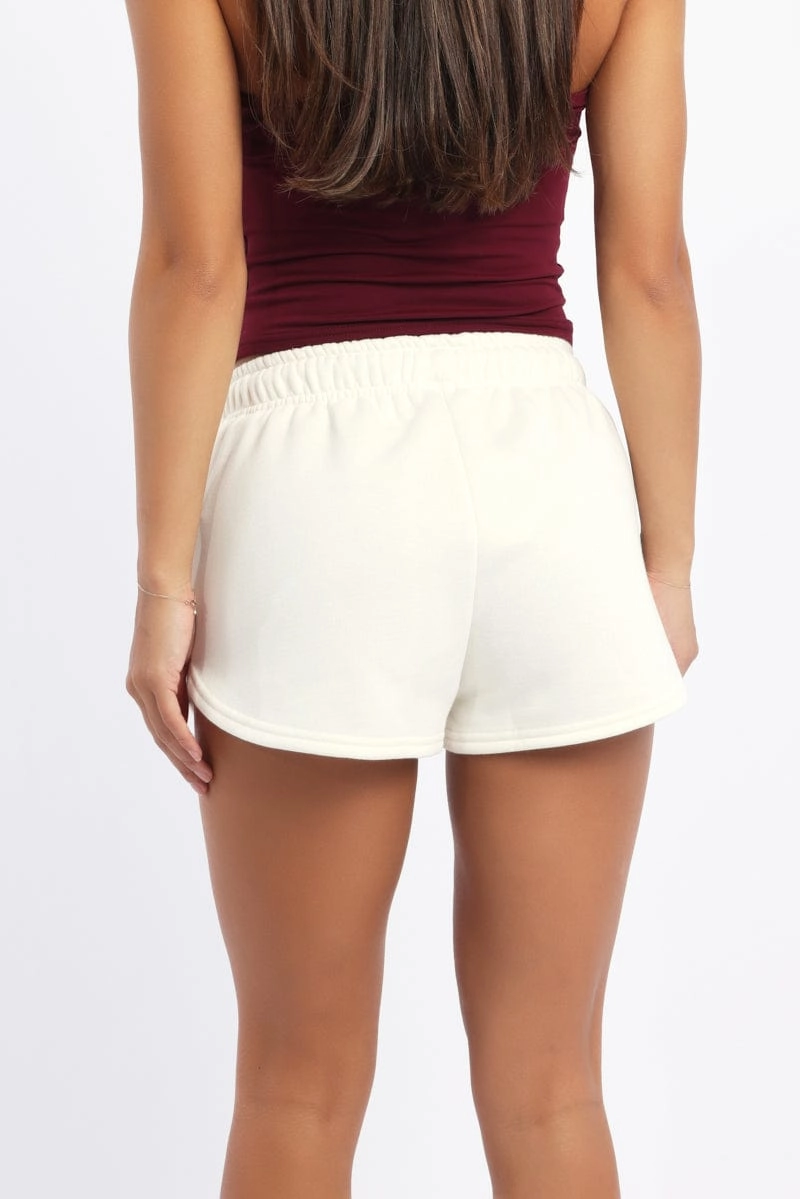 White Track Shorts