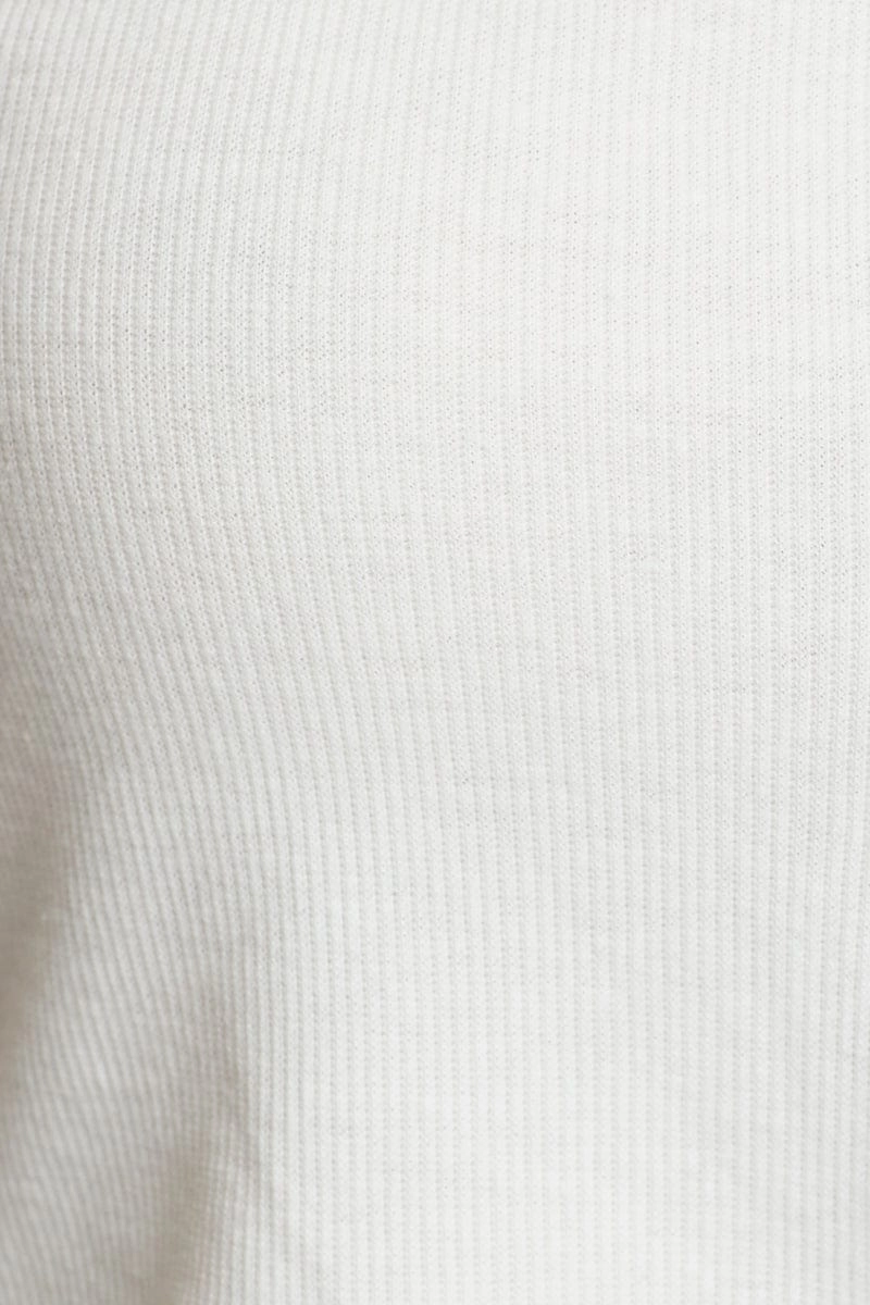 White Zip Front Bandeau Top