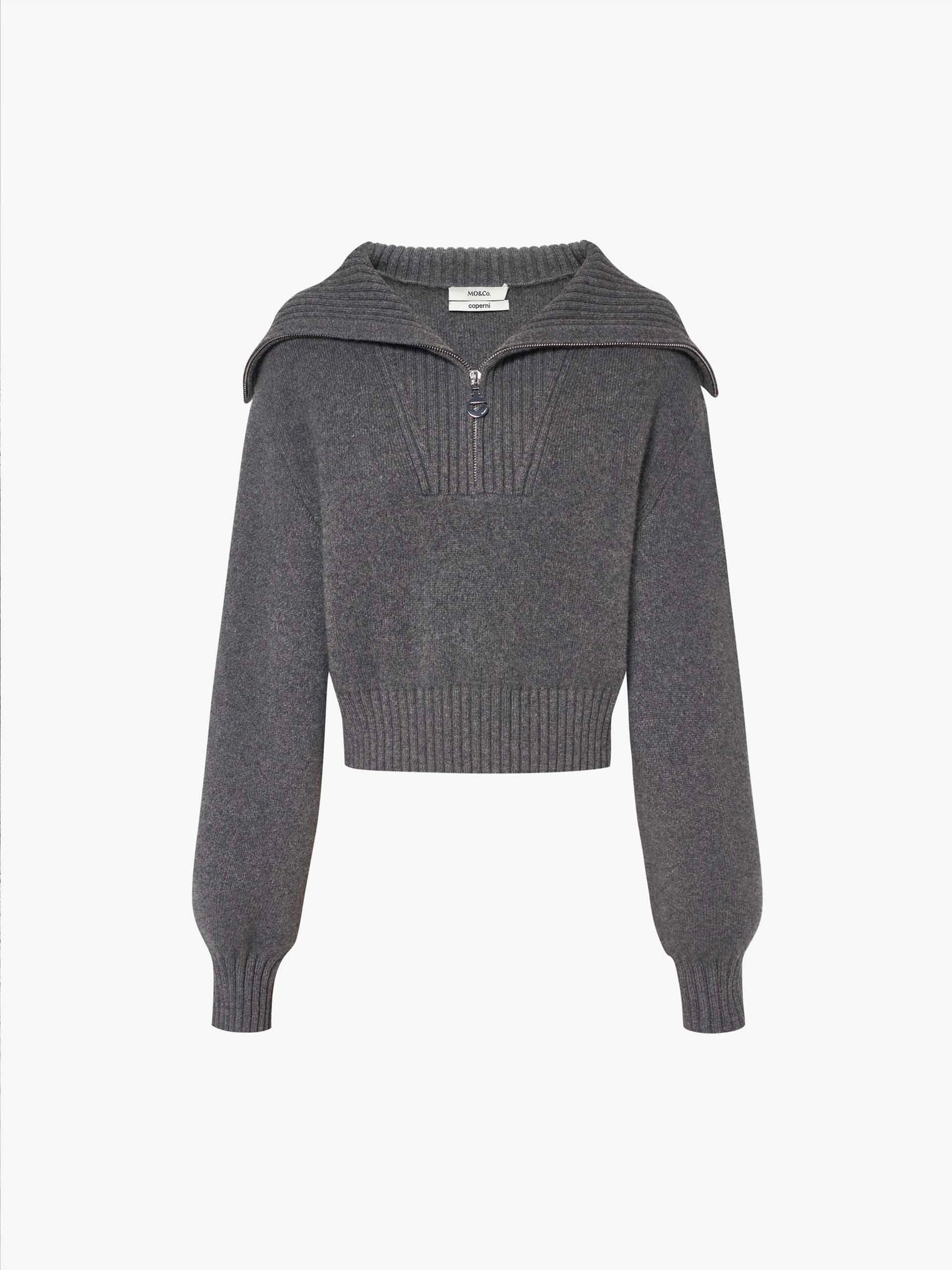 Wide Lapel Knitted Sweater