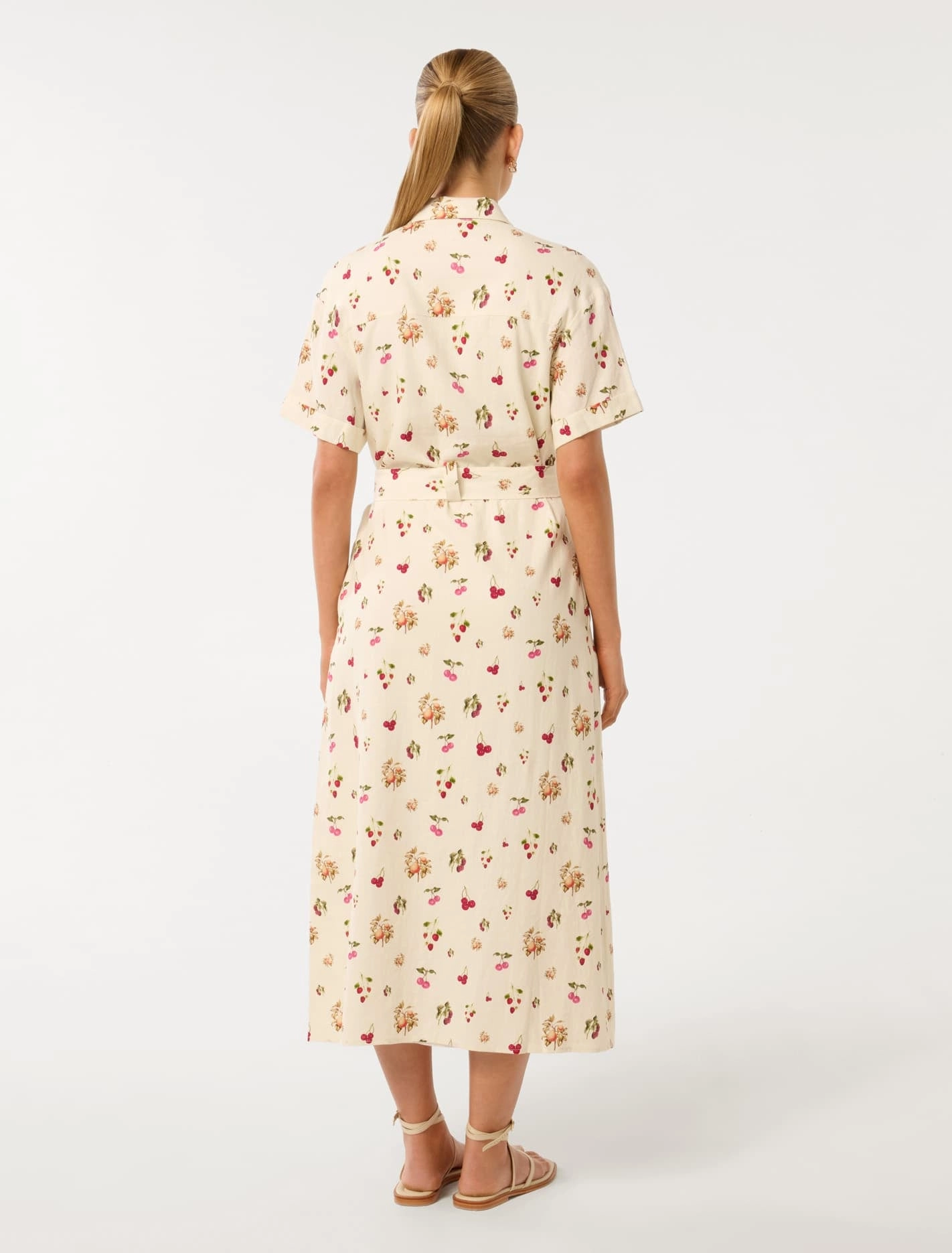 Willow Short Sleeve Linen Midi Dress