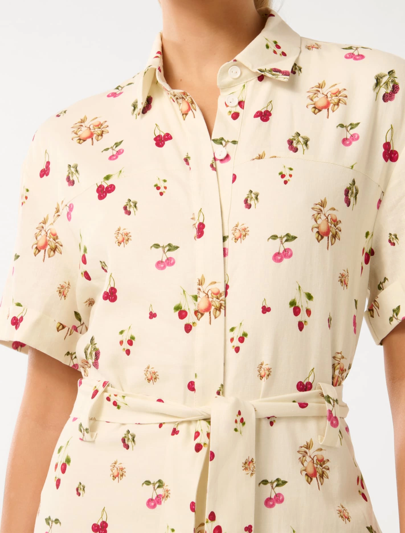 Willow Short Sleeve Linen Midi Dress