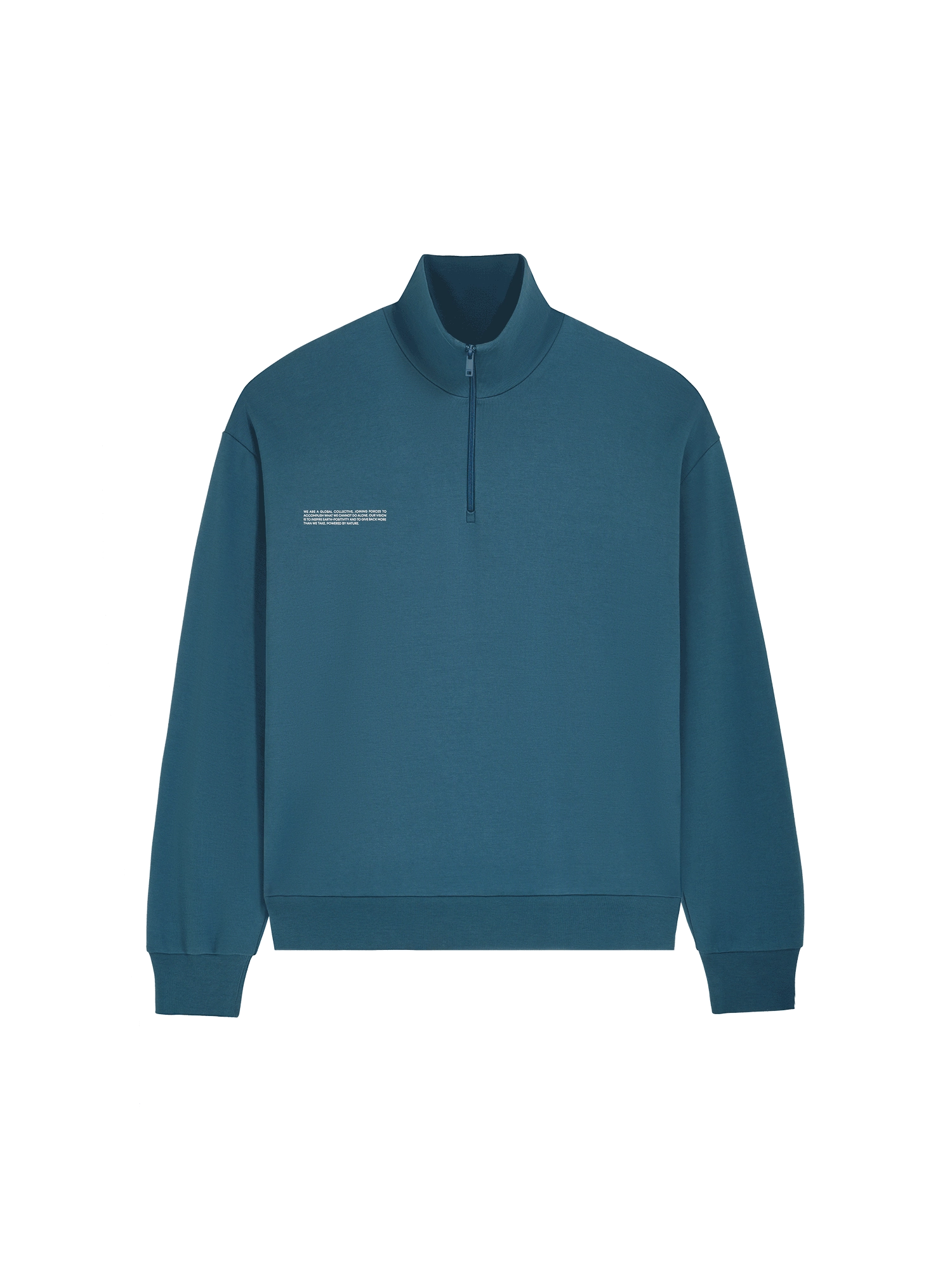 Womens Double Jersey Half Zip Sweatshirt—storm blue