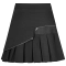 Women's Grunge A-line High-waisted Mini Pleated Skirts