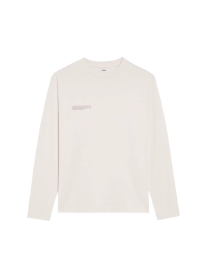 Womens In Conversion Cotton Long Sleeve T-shirt—cotton white
