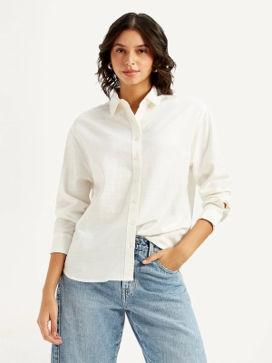 Women's Solid Relaxed Fit Shirt