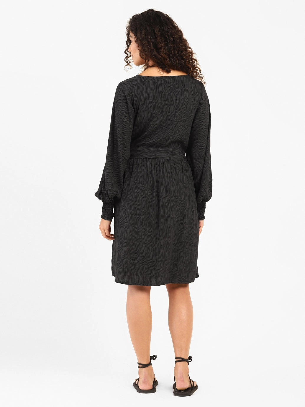 Women's Solid Round Neck Dress