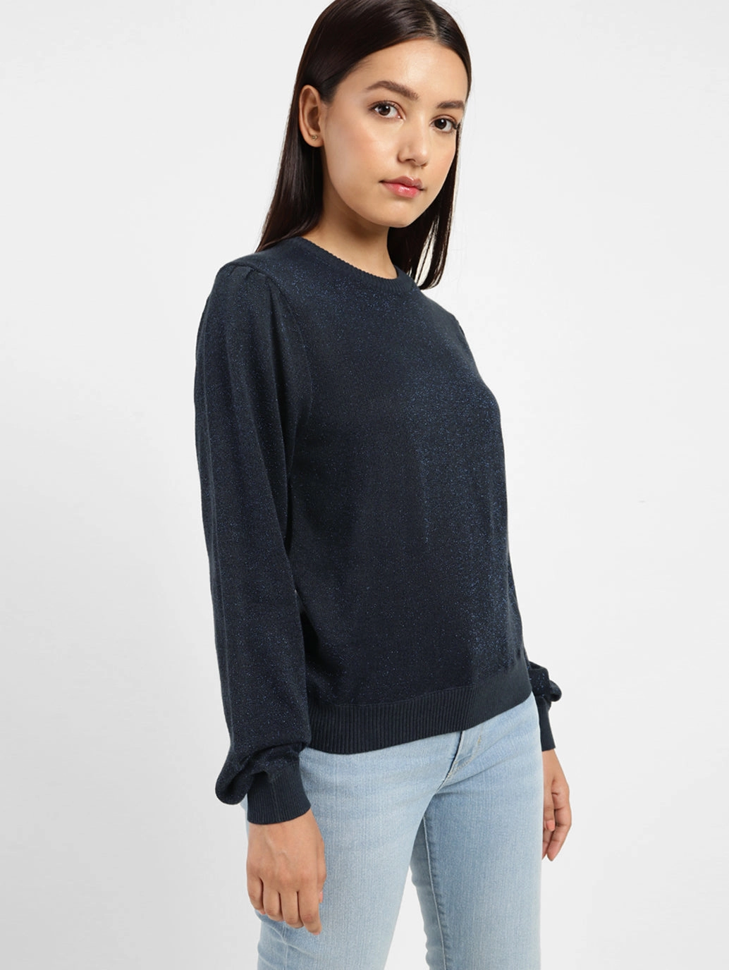 Women's Solid Round Neck Sweater