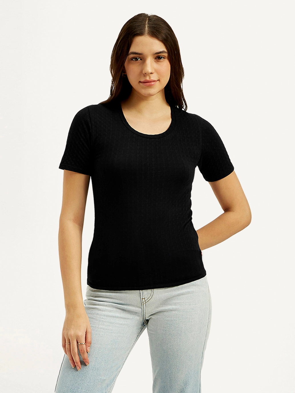 Women's Solid Slim Fit T-shirt