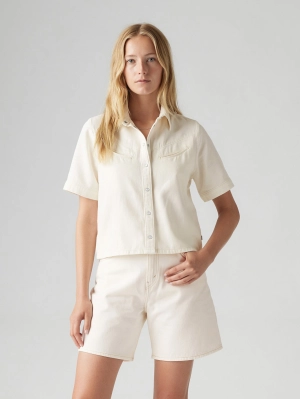 Women's Solid Spread Collar Shirt