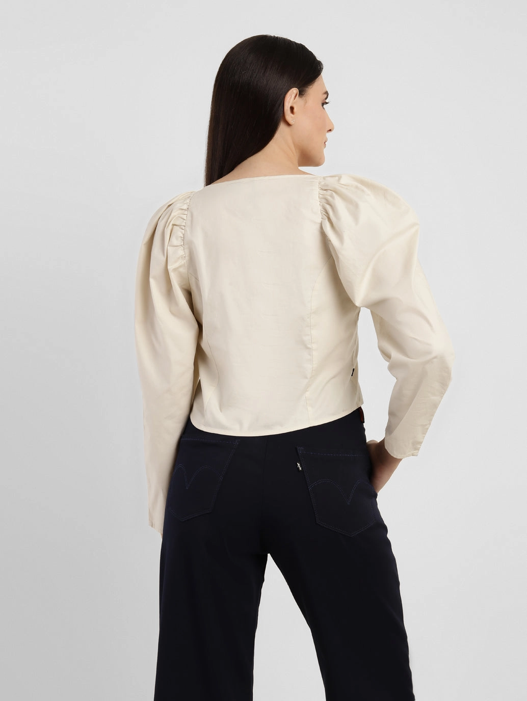 Women's Solid Sweet Heart Neck Top