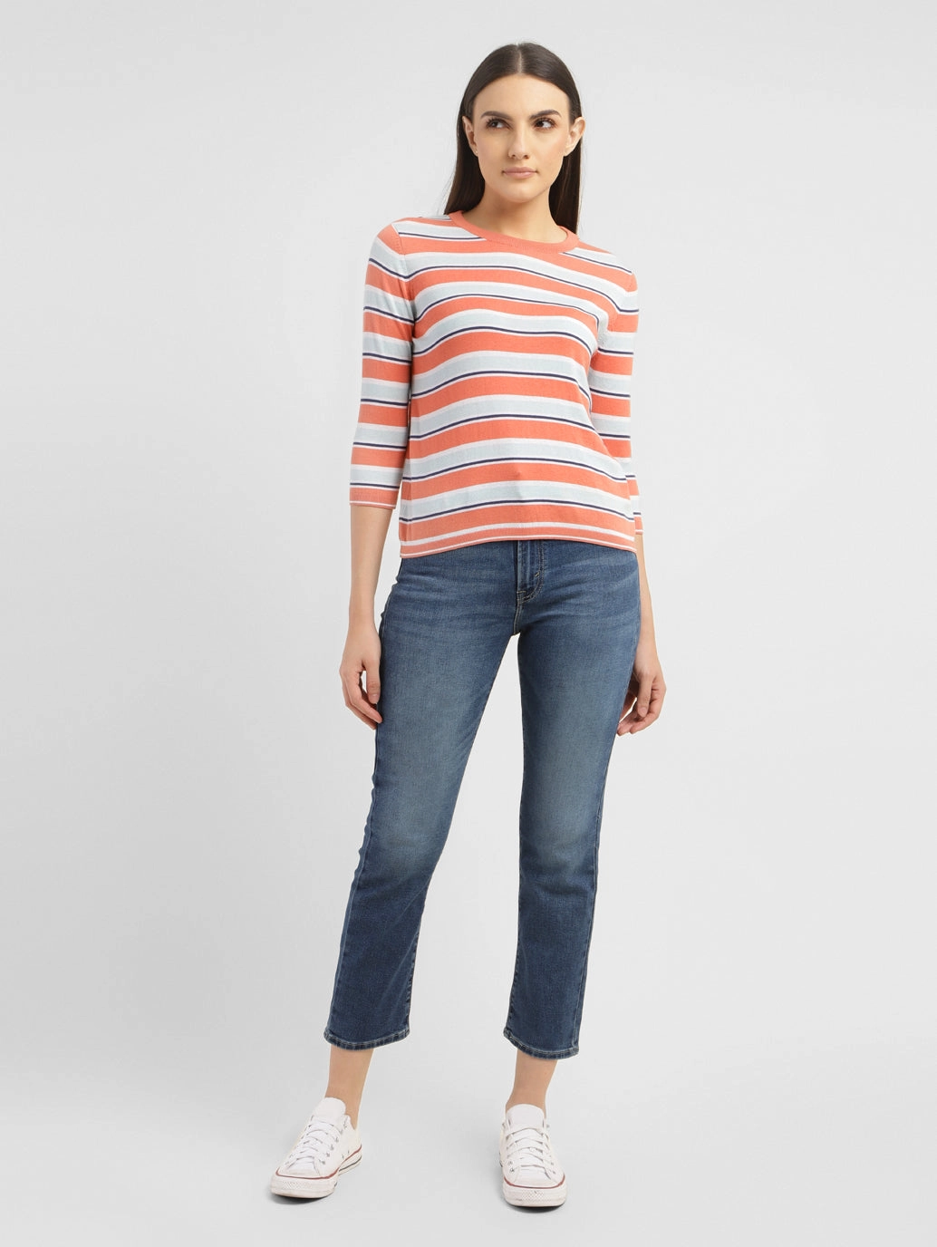 Women's Striped Crew Neck T-shirt