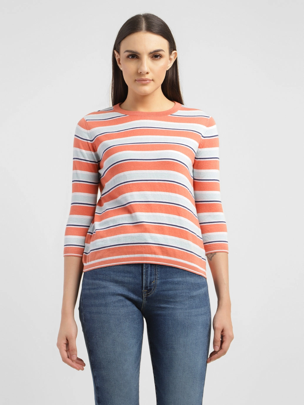 Women's Striped Crew Neck T-shirt