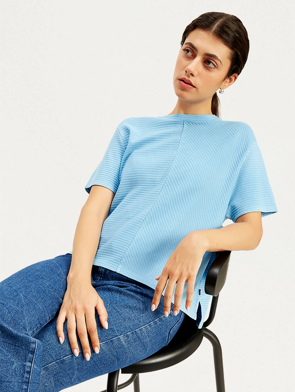 Women's Textured Relaxed Fit T-Shirt